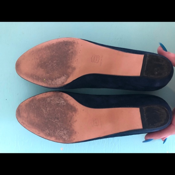 Vintage Salvatore Ferragamo Navy Suede Flats - Picture 10 of 11